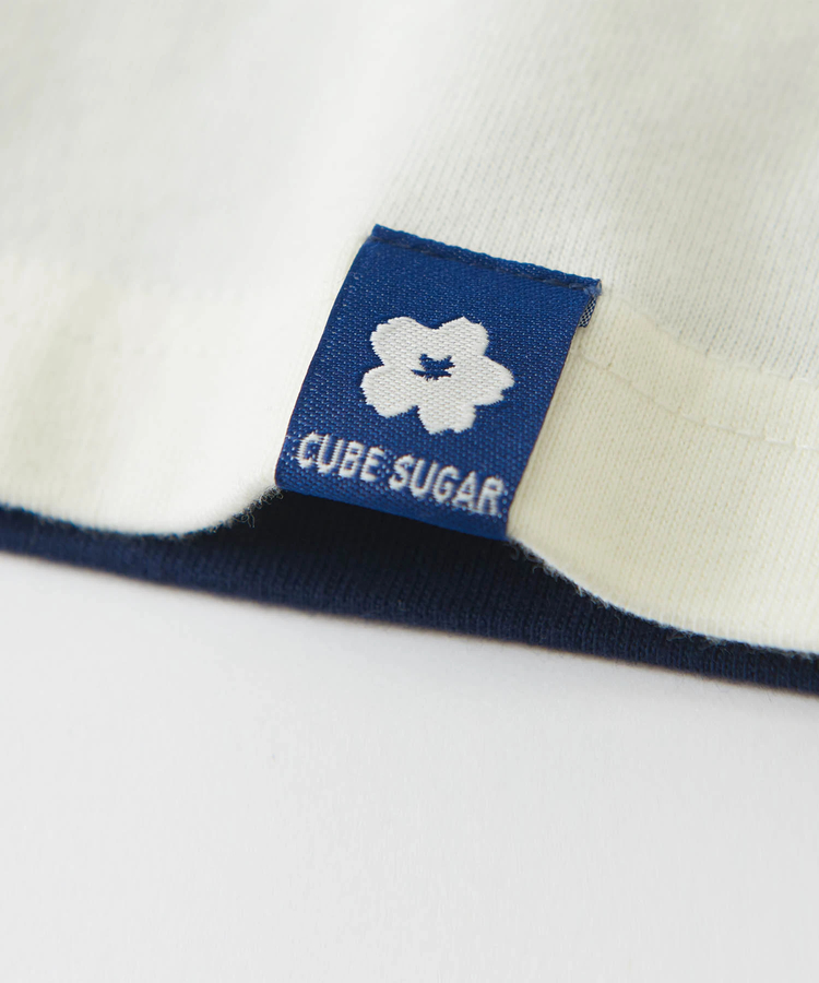 CUBE SUGAR(キューブシュガー) |オーガニックコットン 天竺 カレッジロゴ プリント Tシャツ