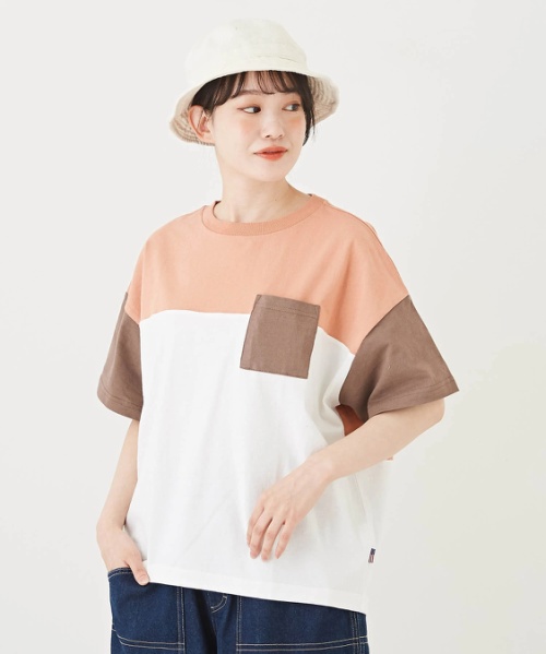 WEB限定 USコットン OE天竺 抗菌 カットソー コクーン ポケットTシャツ