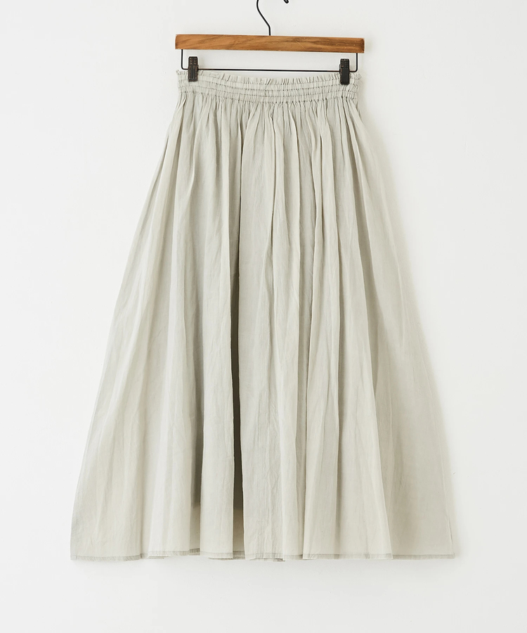 CUBE SUGAR(キューブシュガー) |綿ボイル アシッドウォッシュ ギャザースカート