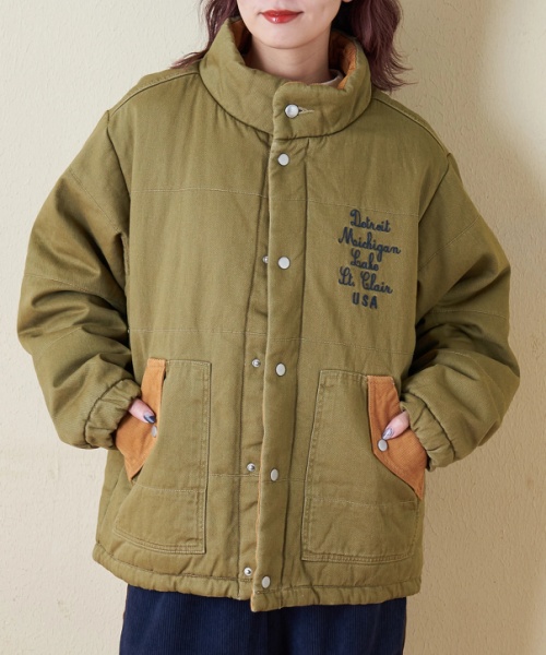 【秋冬新作】ツイル × コーディロイ 中綿 ジャケット