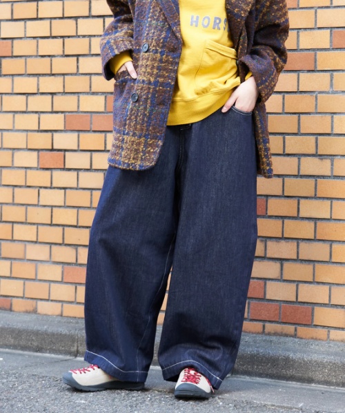【2月上旬再入荷決定】デニム ワイド イージーパンツ
