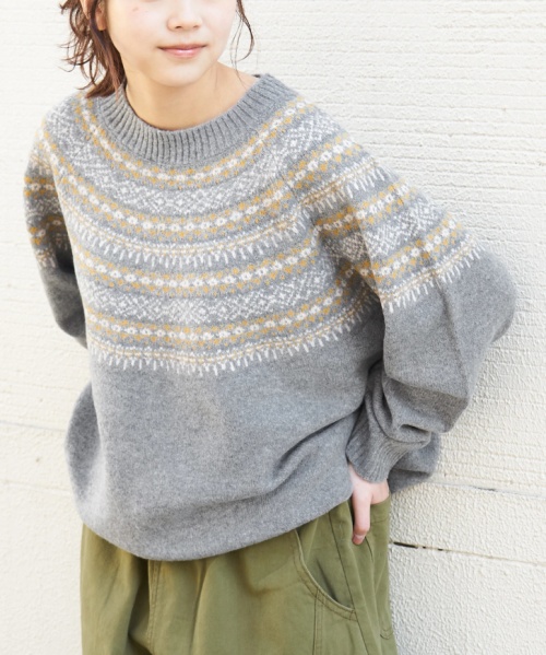 【冬新作】求心 ニット ラグラン プルオーバー