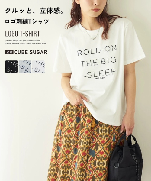 【春夏新作】ブラシ 刺繍 ロゴ レギュラー Tシャツ
