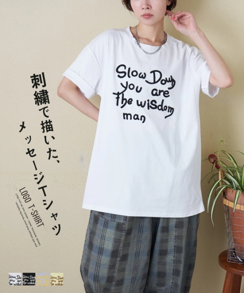 【夏新作】WEB限定 ロゴ 刺繍 Tシャツ
