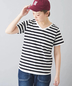 CUBE SUGAR(キューブシュガー)通販 | USコットン14/-空紡糸天竺 ボトル入りボーダーVネックTシャツ