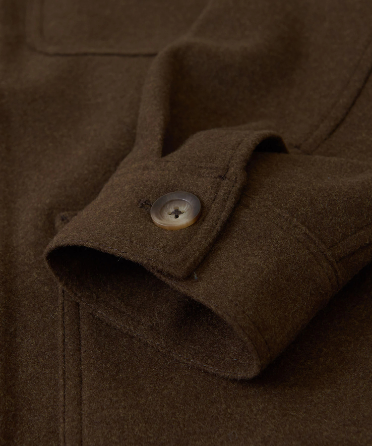 CUBE SUGAR(キューブシュガー) |ウールフィールジャージー ワーク ノーカラーシャツジャケット