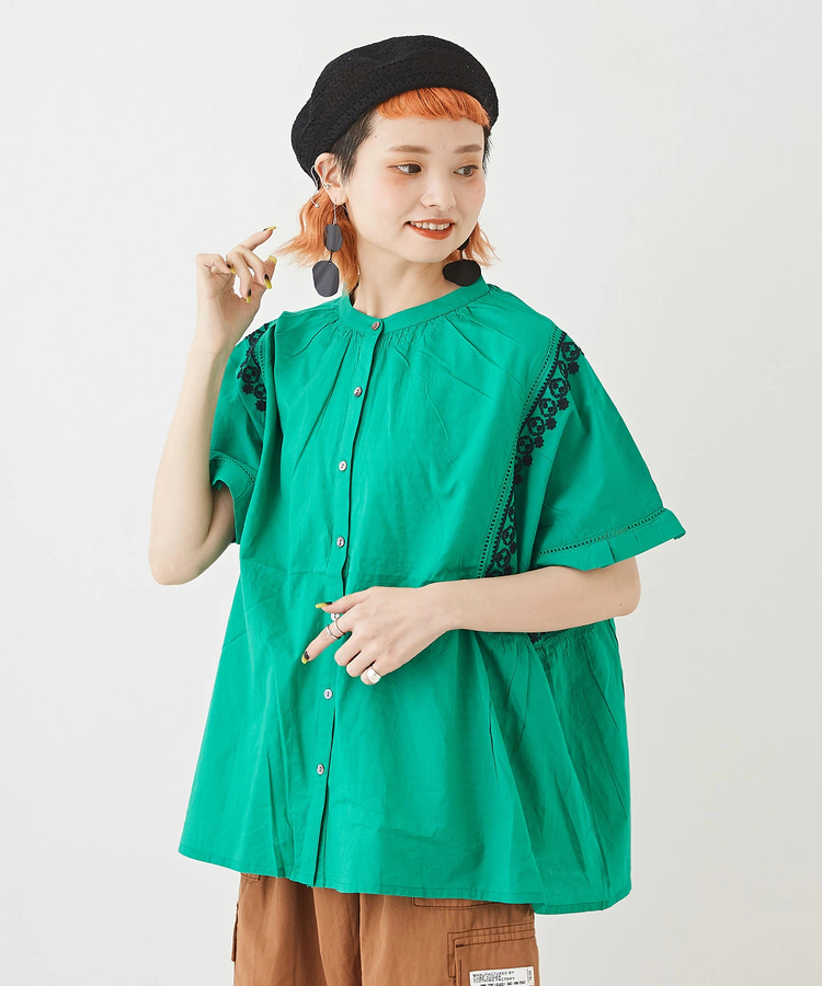 CUBE SUGAR(キューブシュガー) |【会員様限定セール除外商品】WEB限定 インド 度甘 コットン 刺繍 ブラウス