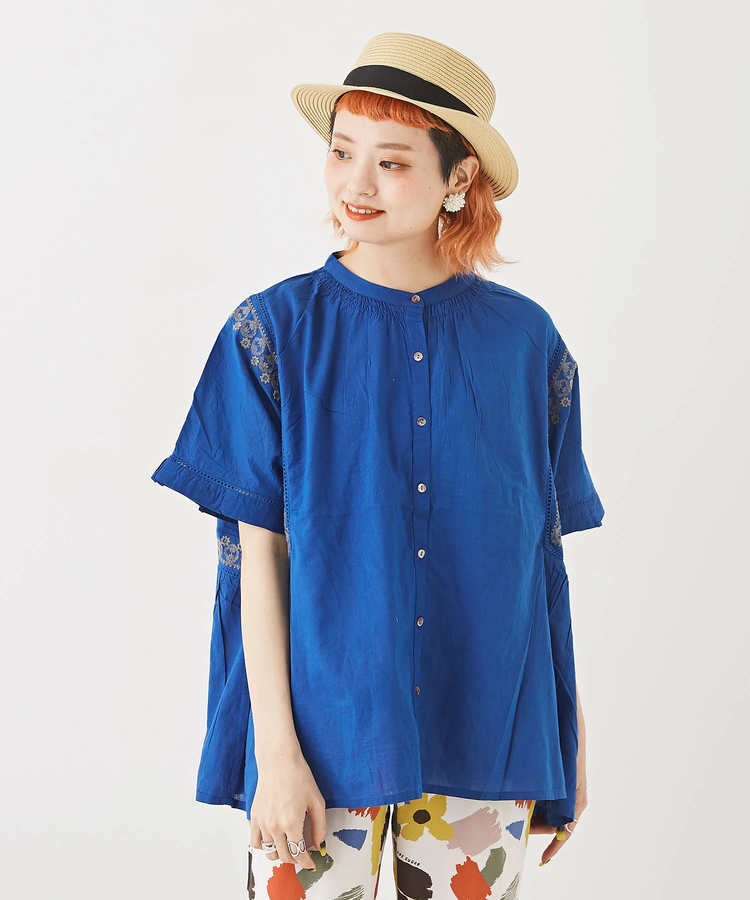 CUBE SUGAR(キューブシュガー) |【会員様限定セール除外商品】WEB限定 インド 度甘 コットン 刺繍 ブラウス