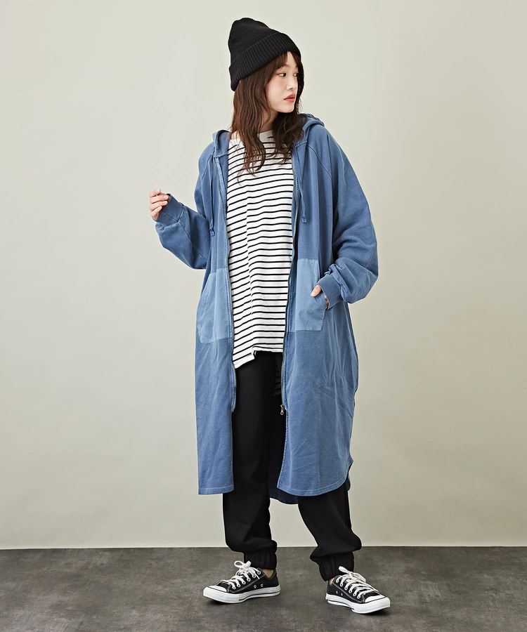 WEB限定 無地 裏毛 スウェット × タイプライター フーディ ...