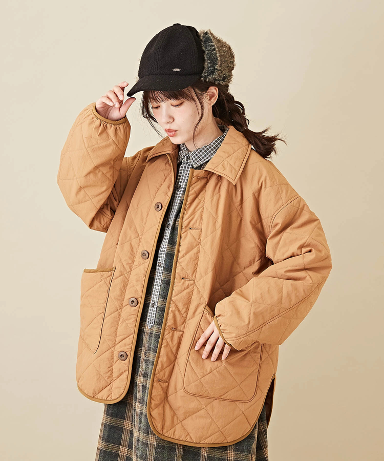 無地 中綿 キルティング ジャケット｜ファッション通販サイトのCUBE 