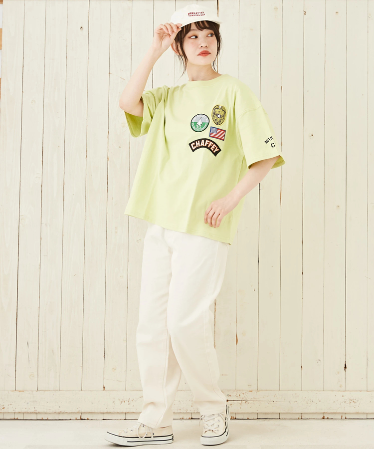 CUBE SUGAR(キューブシュガー) |【春新作】OE天竺 ハードウォッシュ ワッペン Tシャツ