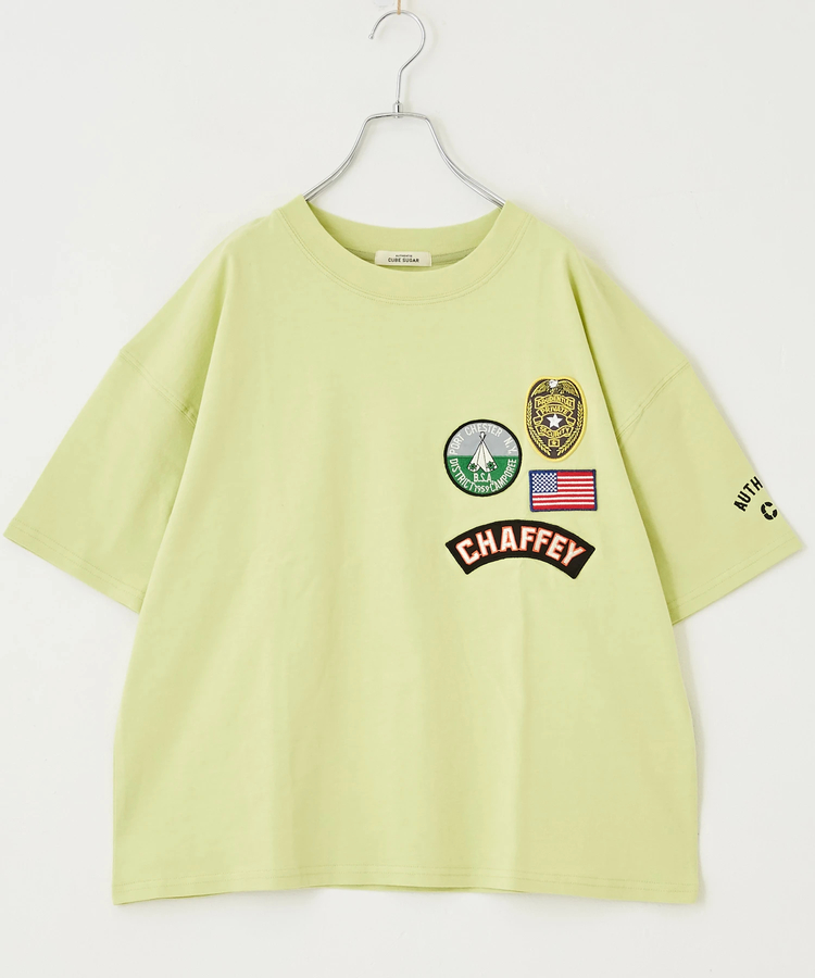 CUBE SUGAR(キューブシュガー) |【春新作】OE天竺 ハードウォッシュ ワッペン Tシャツ