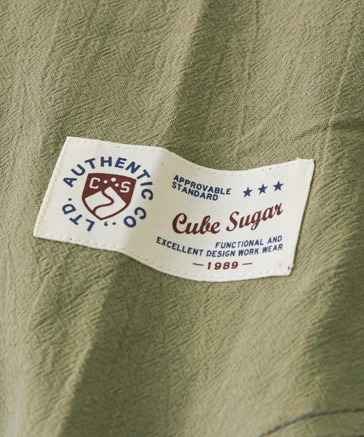 CUBE SUGAR(キューブシュガー) |綿 ボイル ベースボールシャツ