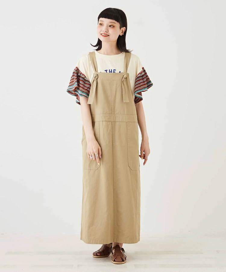 無地 綿 ツイル サロペットスカート｜ファッション通販サイトのCUBE ...