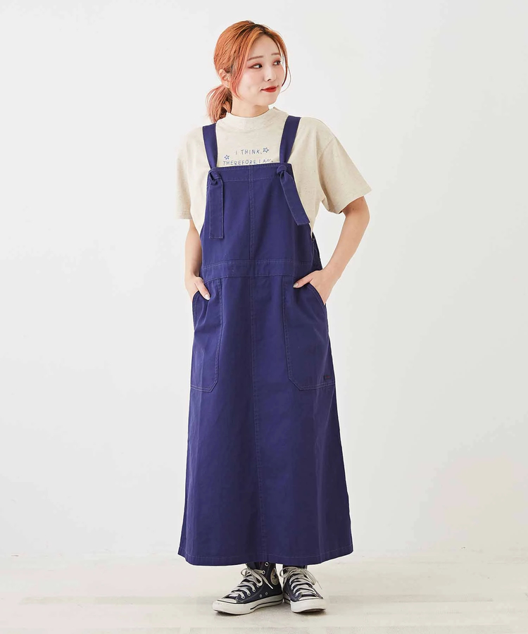 無地 綿 ツイル サロペットスカート｜ファッション通販サイトのCUBE