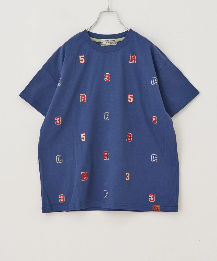 CUBE SUGAR(キューブシュガー) |OE天竺 カットソー ロゴ刺繍 Tシャツ
