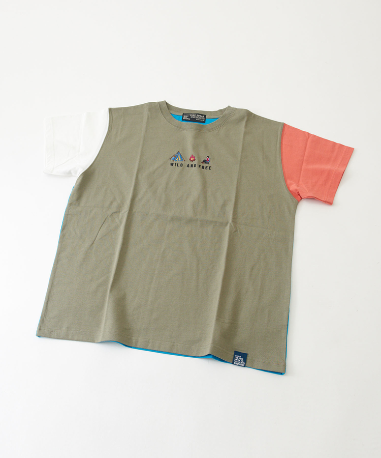 CUBE SUGAR(キューブシュガー) |汗じみ防止 カットソー アウトドア 刺繍 Tシャツ