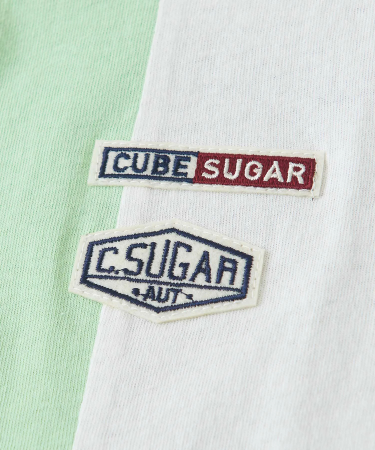 CUBE SUGAR(キューブシュガー) |OE天竺 カットソー ブロッキング 切替 Tシャツ
