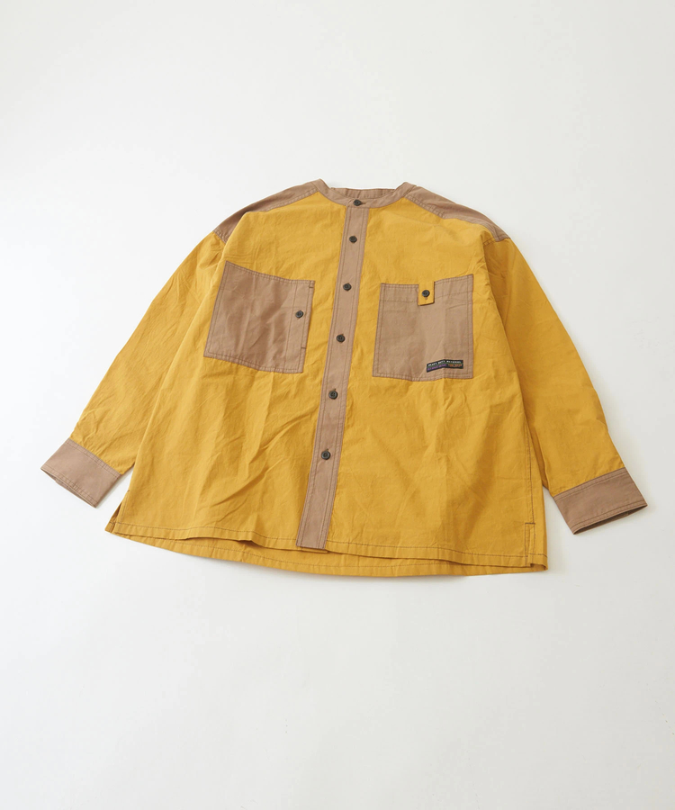CUBE SUGAR(キューブシュガー) |綿ダンプ 配色 胸ポケット アウトドア シャツ