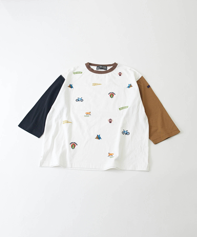CUBE SUGAR(キューブシュガー) |天竺 カットソー アウトドア 刺繍 Tシャツ