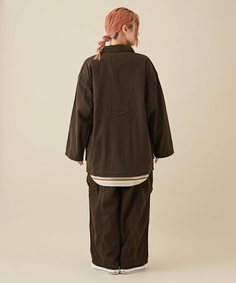 綿 テンセル ツイル 顔料染 ミリタリージャケット｜ファッション通販