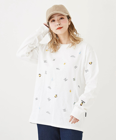 THX TEE TIME  × cube sugar evo.  WEB限定 USコットン アルコール 刺繍 長袖 Tシャツ ユニセックス