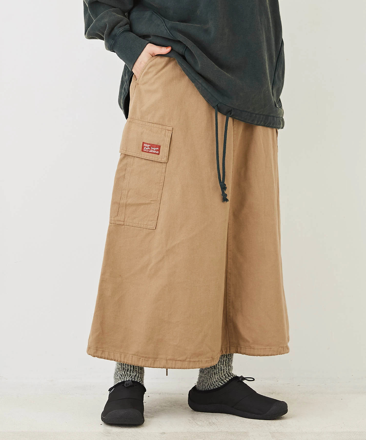 無地綿 ツイル カーゴスカート｜ファッション通販サイトのCUBE SUGAR