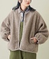 WEB限定 杢ボア ノーカラー ブルゾン