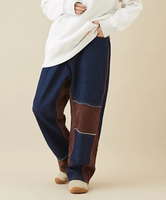 WEB限定 コーデュロイ ミックス デニム パンツ