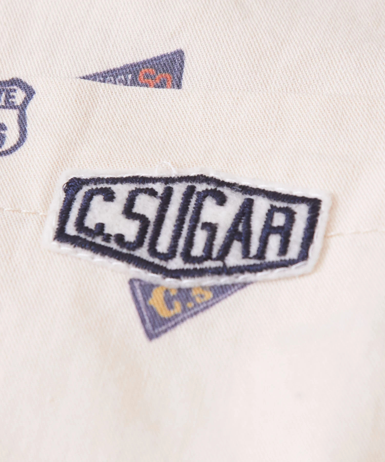 CUBE SUGAR(キューブシュガー) |総柄 プリント 長袖 レギュラー シャツ