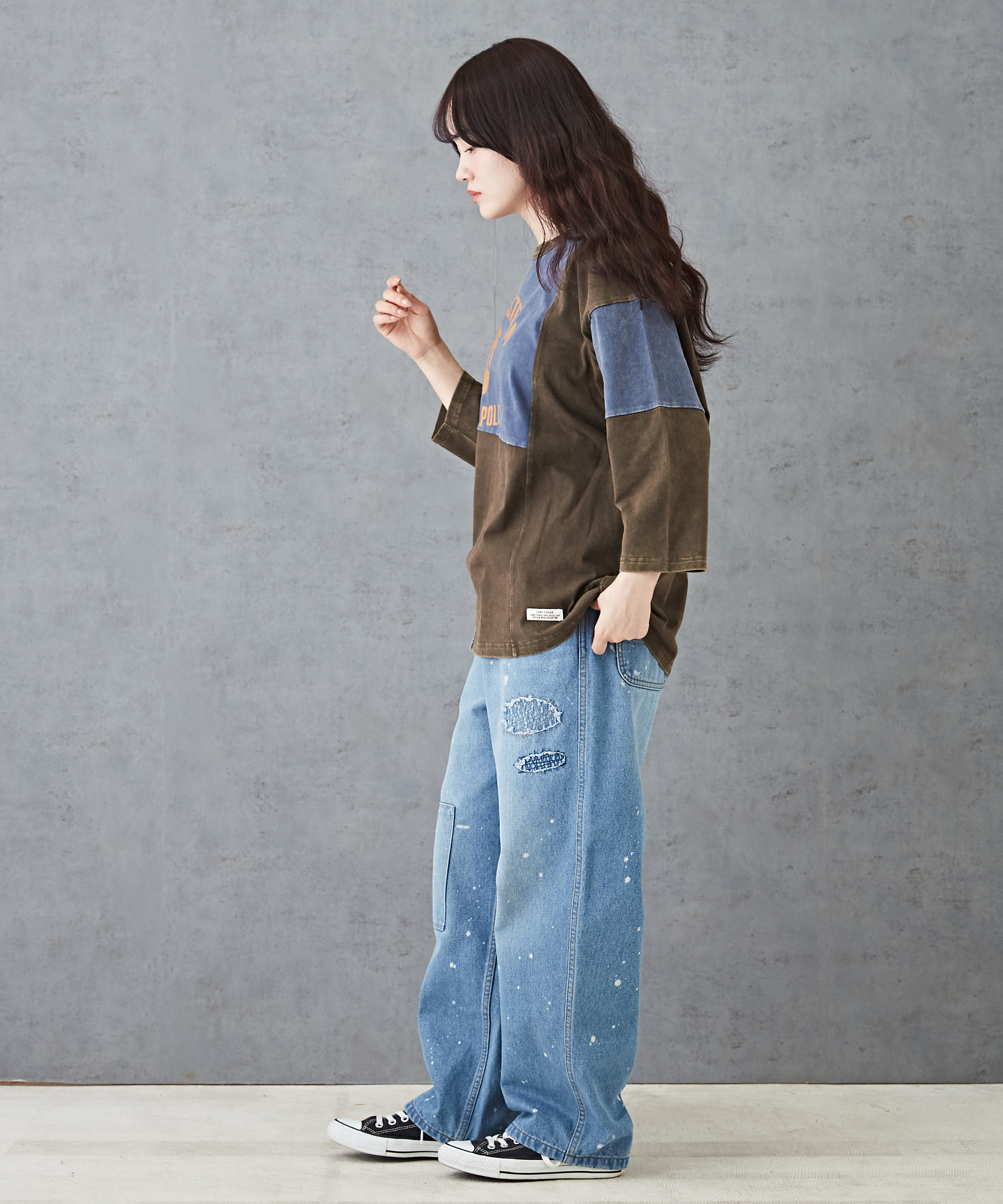 11オンス リサイクル デニム リメイク風 ワーク パンツ｜ファッション 