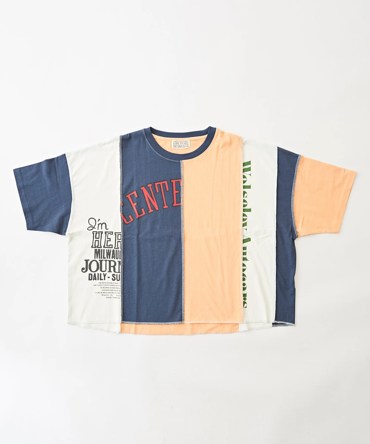 CUBE SUGAR(キューブシュガー) |OE天竺 カットソー ラメ糸 リメイク風 ビッグTシャツ