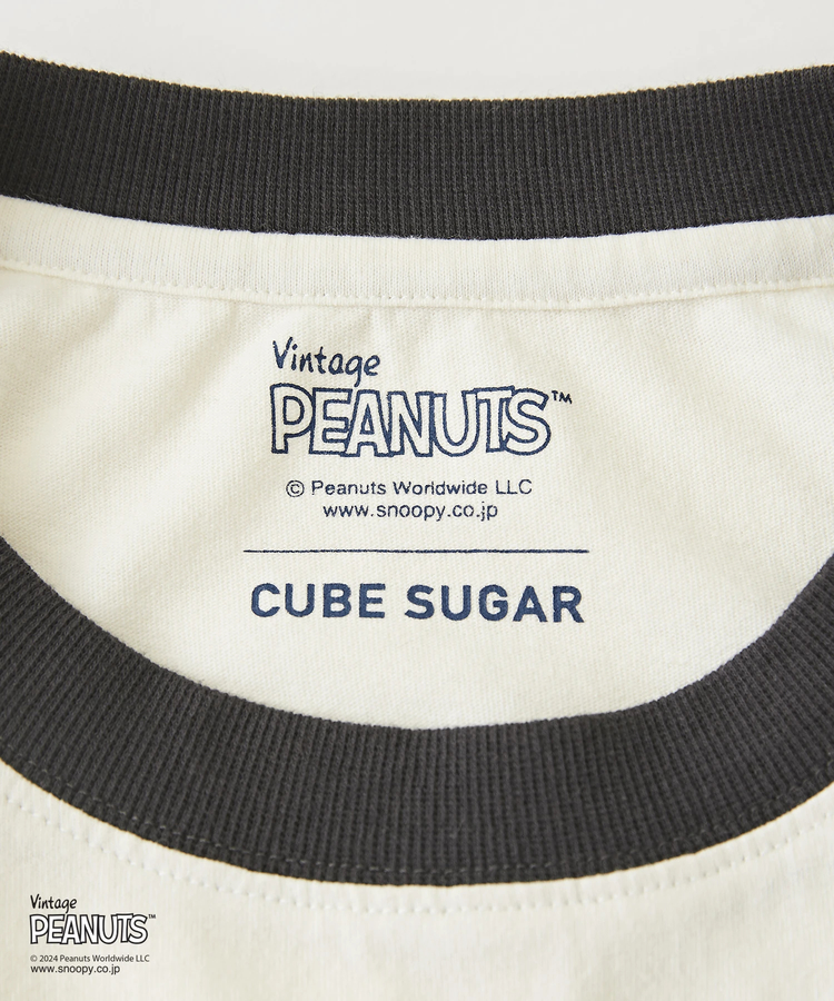 CUBE SUGAR(キューブシュガー) |CUBE SUGAR / PEANUTS ( ピーナッツ ) スヌーピー OE天竺 バック ワッペン ビッグ Tシャツ