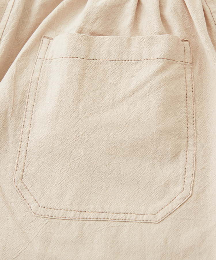 CUBE SUGAR(キューブシュガー) |綿ボイル 裾ダーツ イージー コクーンパンツ