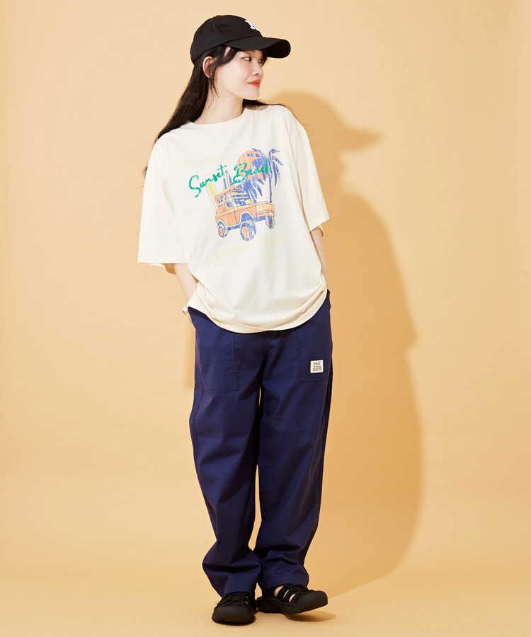 CUBE SUGAR(キューブシュガー) |OE天竺 ロゴプリント ビッグ Tシャツ