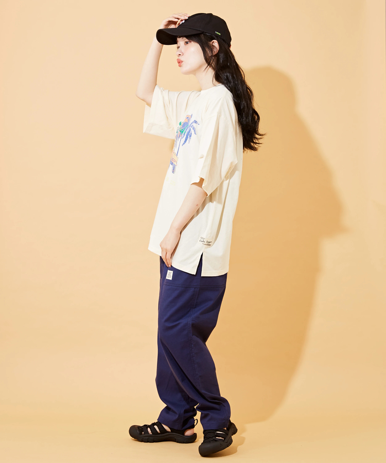 CUBE SUGAR(キューブシュガー) |OE天竺 ロゴプリント ビッグ Tシャツ