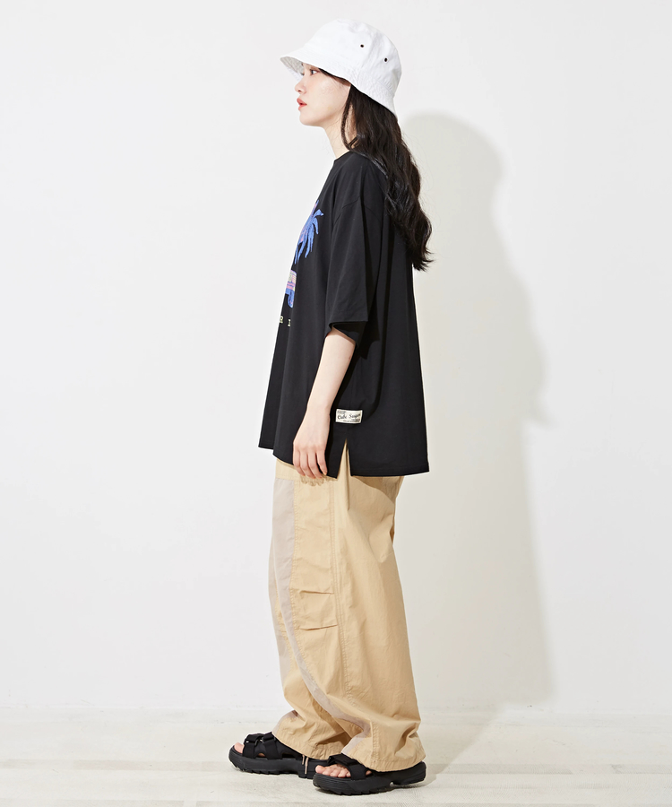 CUBE SUGAR(キューブシュガー) |OE天竺 ロゴプリント ビッグ Tシャツ