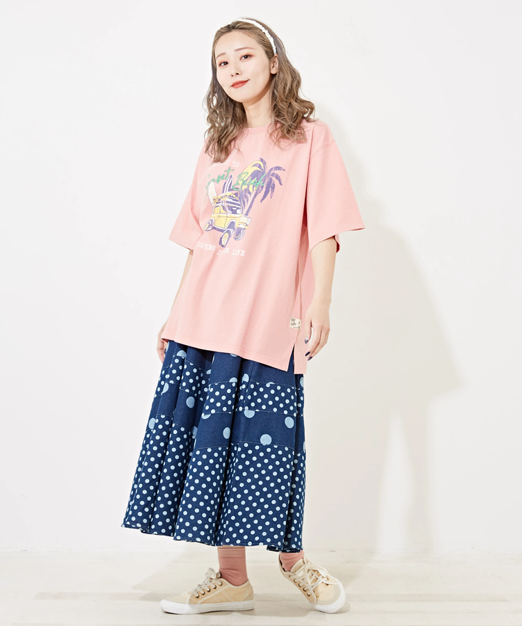 CUBE SUGAR(キューブシュガー) |OE天竺 ロゴプリント ビッグ Tシャツ