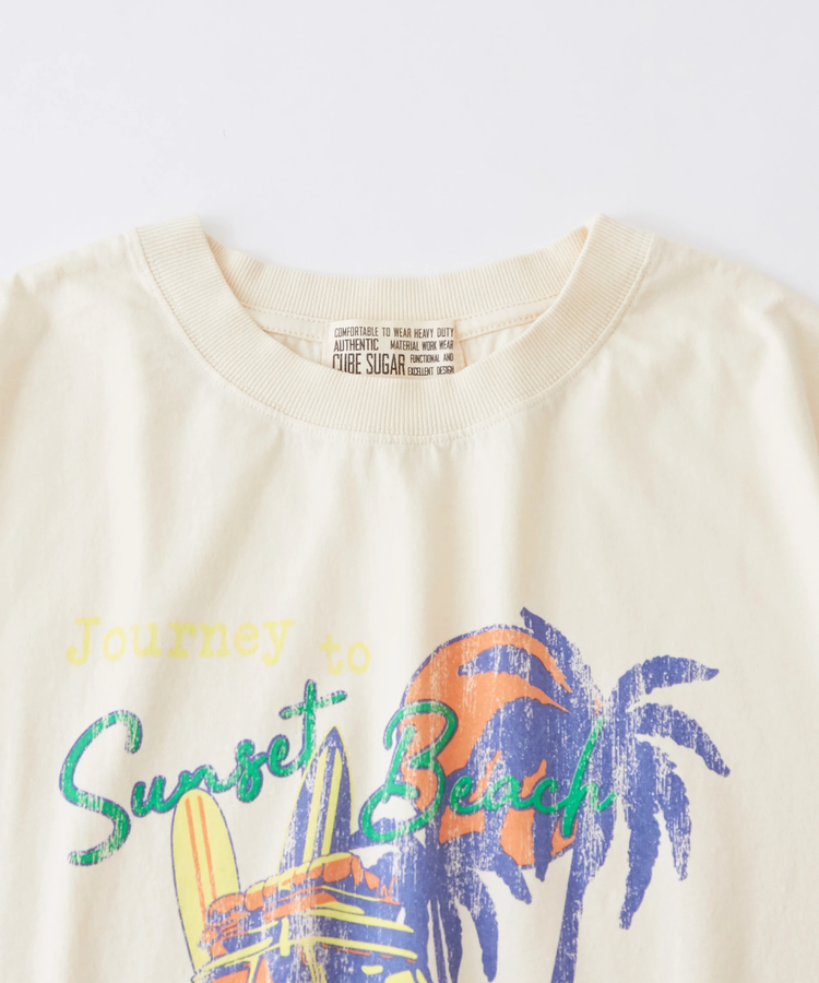 CUBE SUGAR(キューブシュガー) |OE天竺 ロゴプリント ビッグ Tシャツ