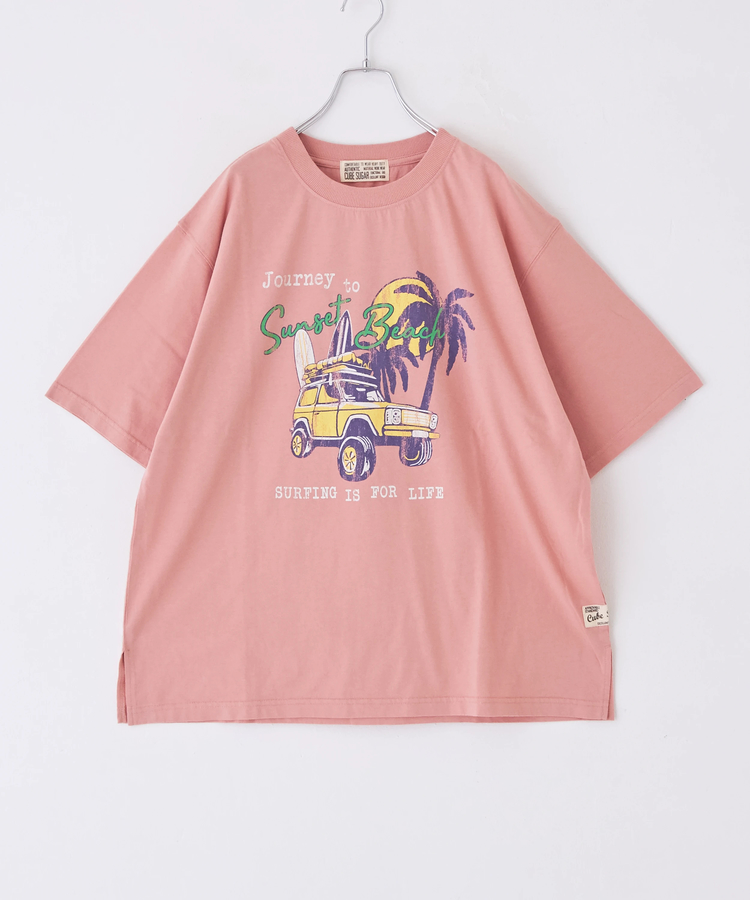 CUBE SUGAR(キューブシュガー) |OE天竺 ロゴプリント ビッグ Tシャツ