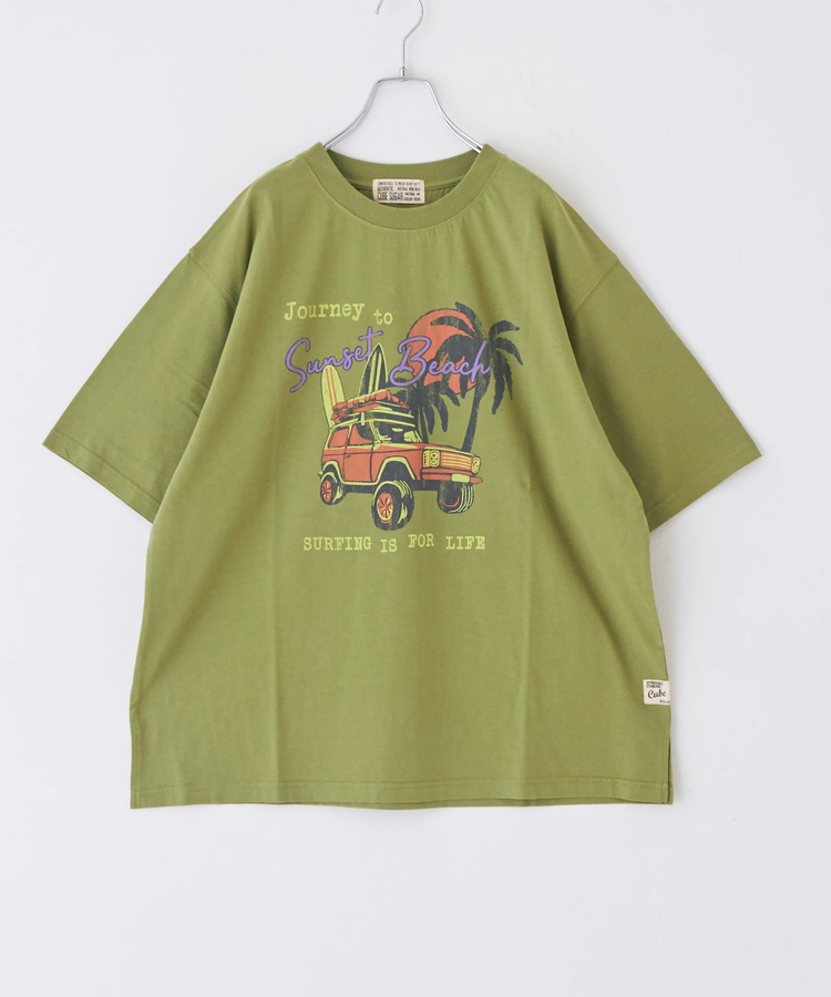 CUBE SUGAR(キューブシュガー) |OE天竺 ロゴプリント ビッグ Tシャツ