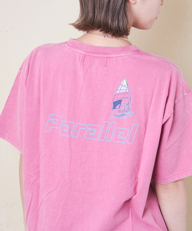 CUBE SUGAR(キューブシュガー) |OE天竺 パウダー加工 ヨット柄 ビッグ Tシャツ