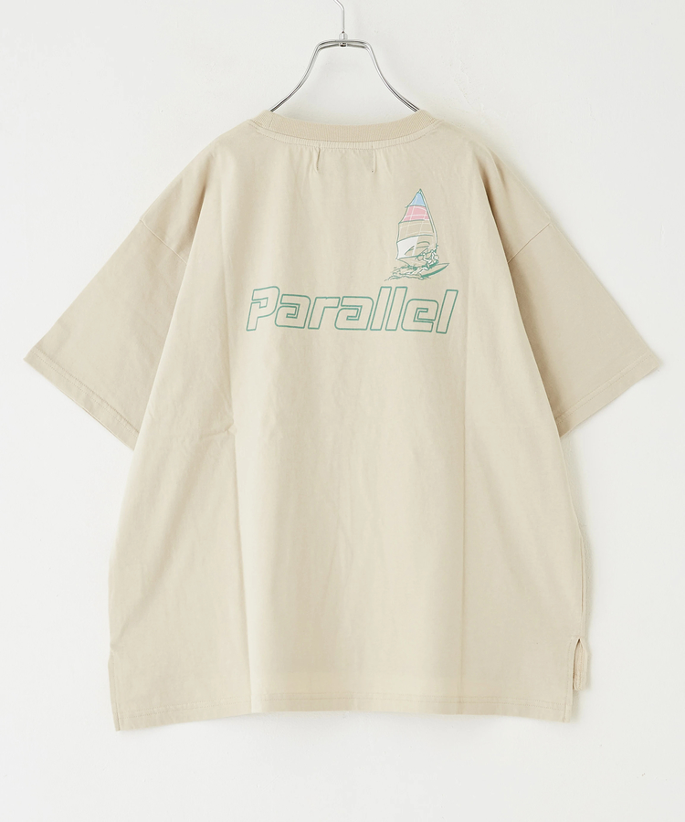 CUBE SUGAR(キューブシュガー) |OE天竺 パウダー加工 ヨット柄 ビッグ Tシャツ