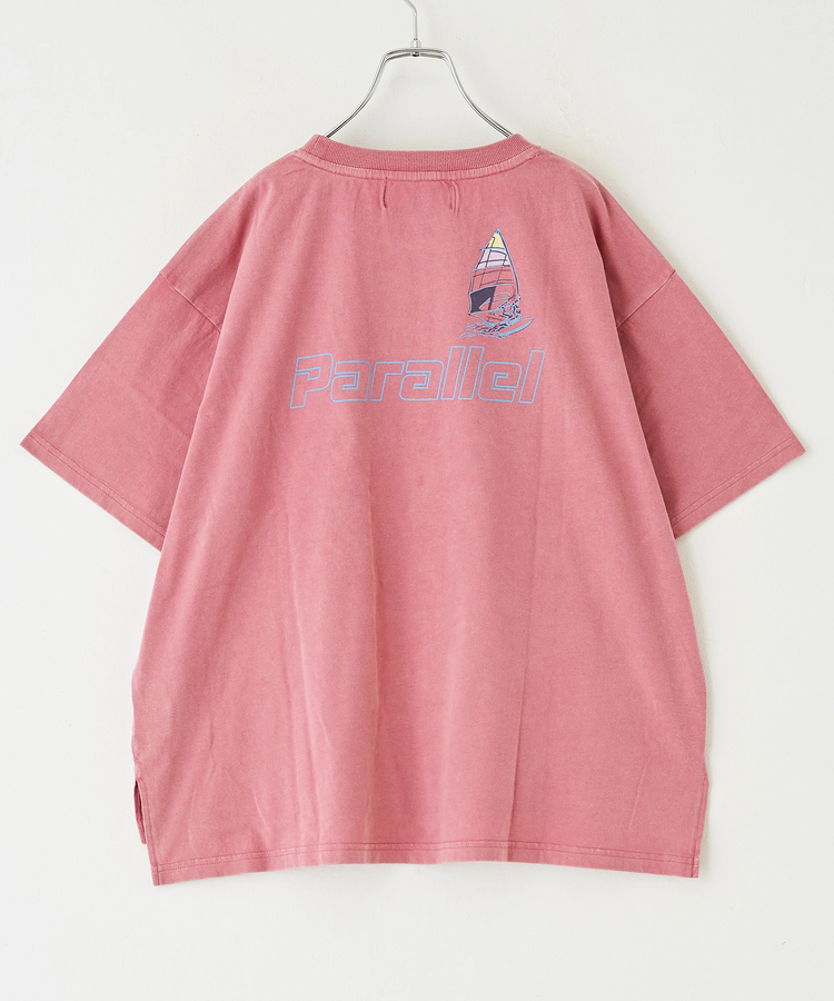 CUBE SUGAR(キューブシュガー) |OE天竺 パウダー加工 ヨット柄 ビッグ Tシャツ