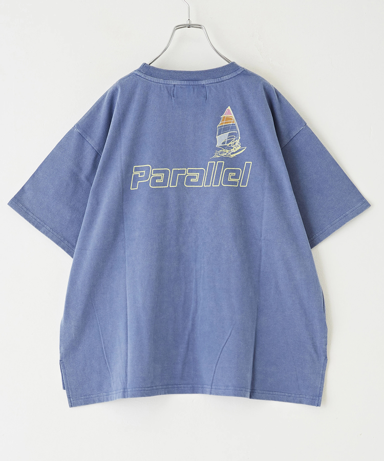 CUBE SUGAR(キューブシュガー) |OE天竺 パウダー加工 ヨット柄 ビッグ Tシャツ