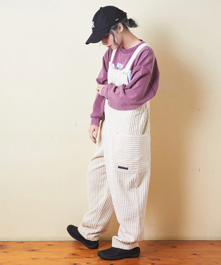 CUBE SUGAR(キューブシュガー) |ワイド コーデュロイ サロペット パンツ