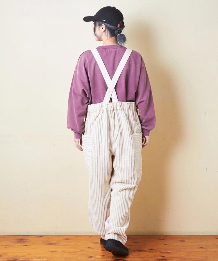 CUBE SUGAR(キューブシュガー) |ワイド コーデュロイ サロペット パンツ