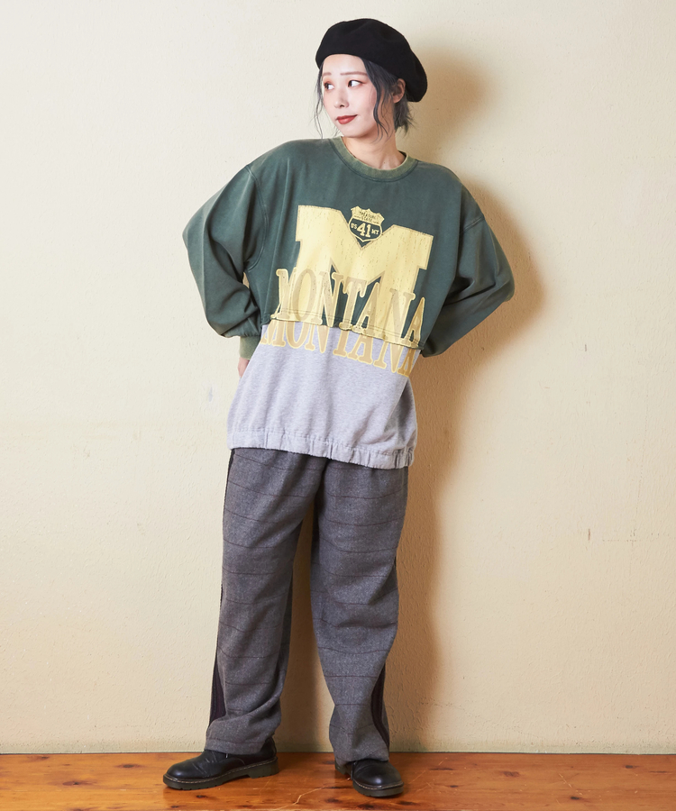CUBE SUGAR(キューブシュガー) |30/10 スウェット パウダー加工 リメイク風 プルオーバー