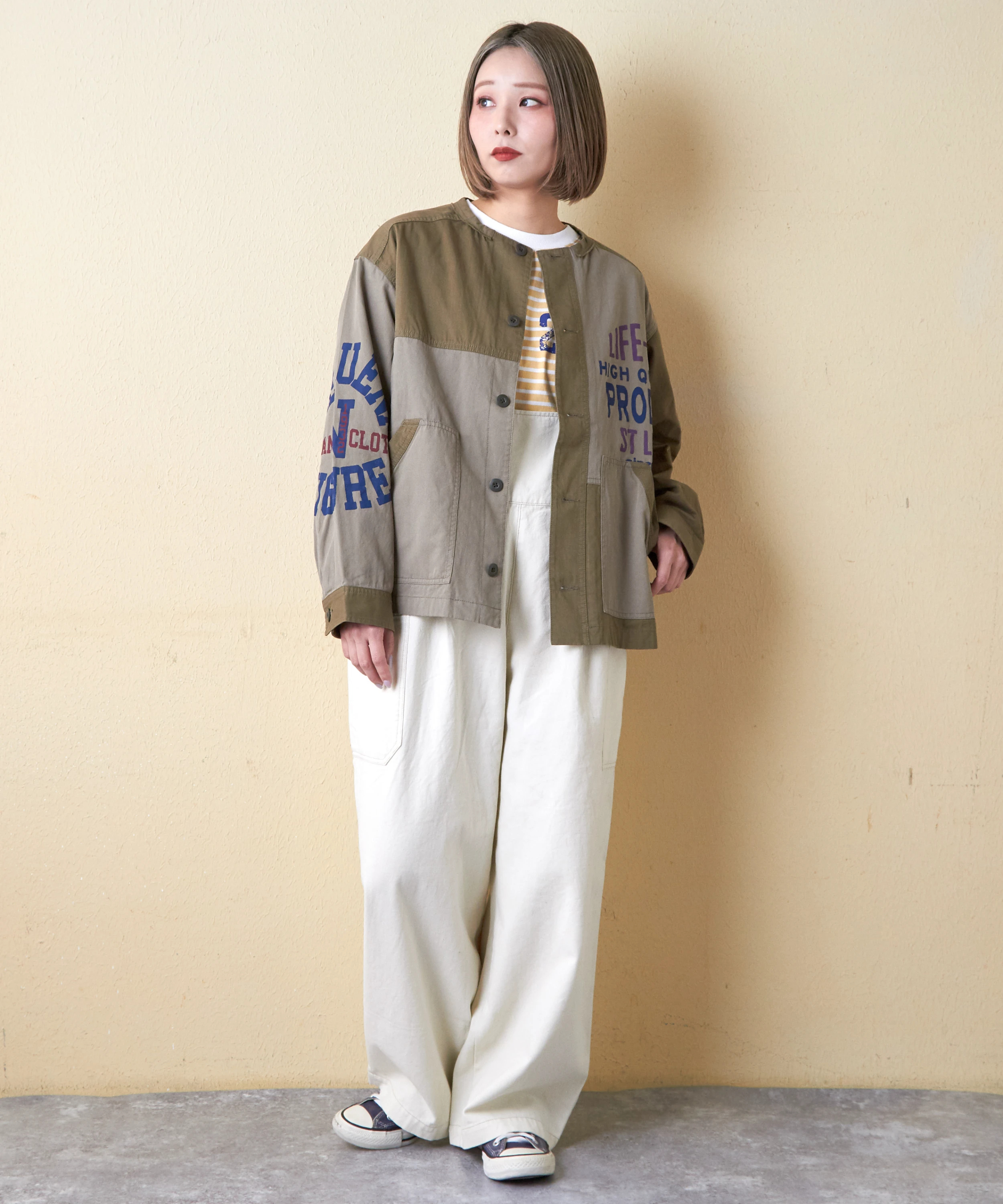 タグ付きキューブシュガーTOBILAピーチツイル×コーデュロイエプロンサロペット タグ付きキューブシュガーTOBILAピーチツイル×コーデュロイ