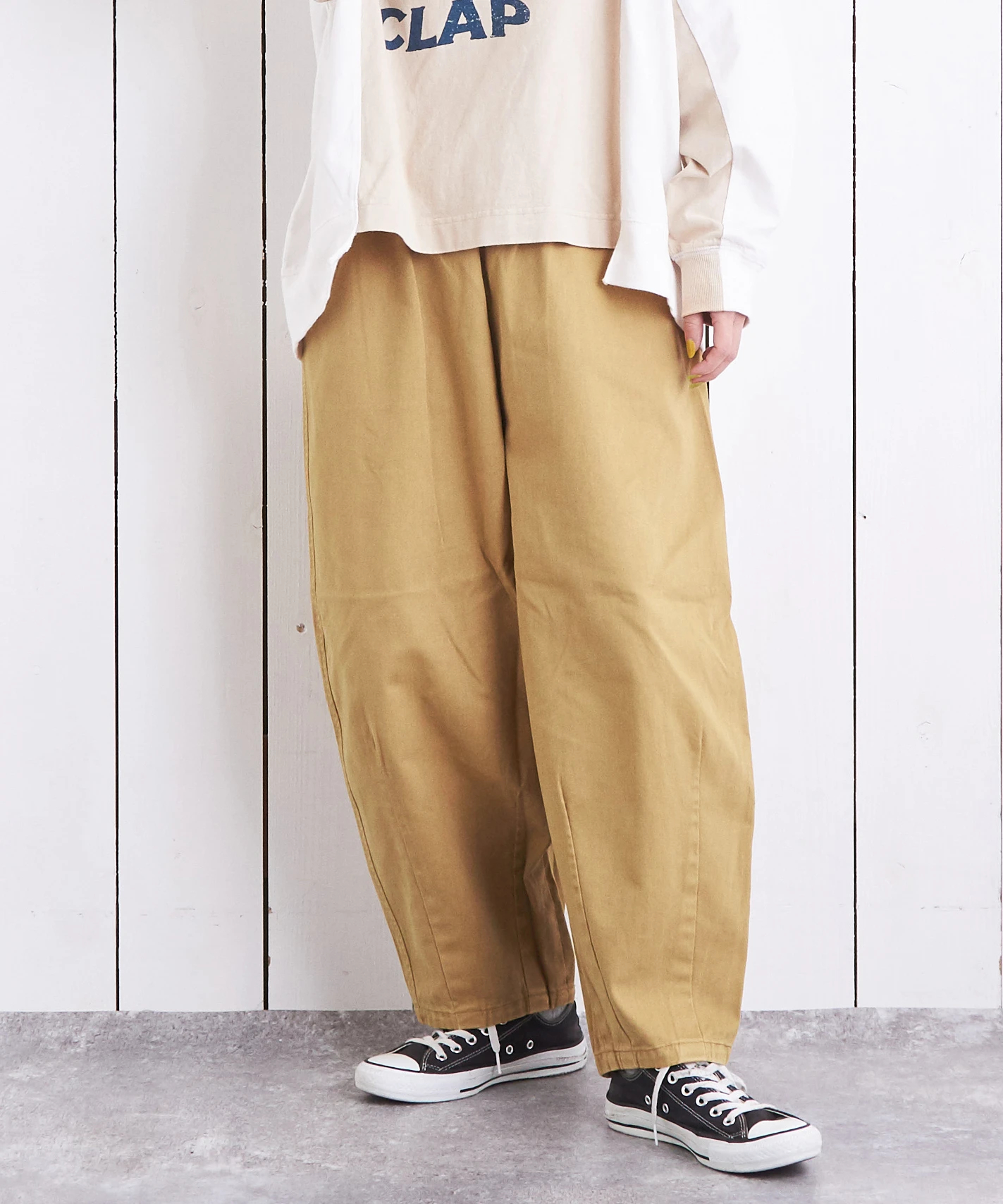 高品質 微起毛 ツイル パンツ｜ファッション通販サイトの らくゆるっと パンツ